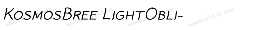 KosmosBree LightObli字体转换